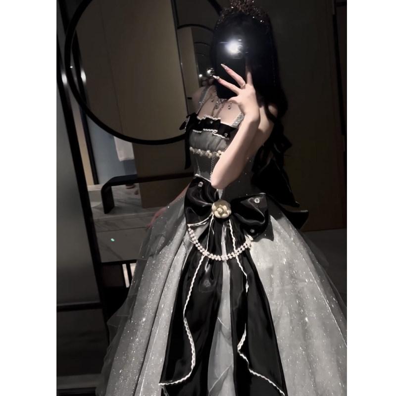 ロリータドレス レディース 高級感 プリンセススカート イブニングガウン パーティー用 成人式 かわいい フリル レース 装飾 個性的 スタイル 軽量 素材 コットン 混 ピンク 系 カラー 春夏 秋冬 通年｜バランスケア　店