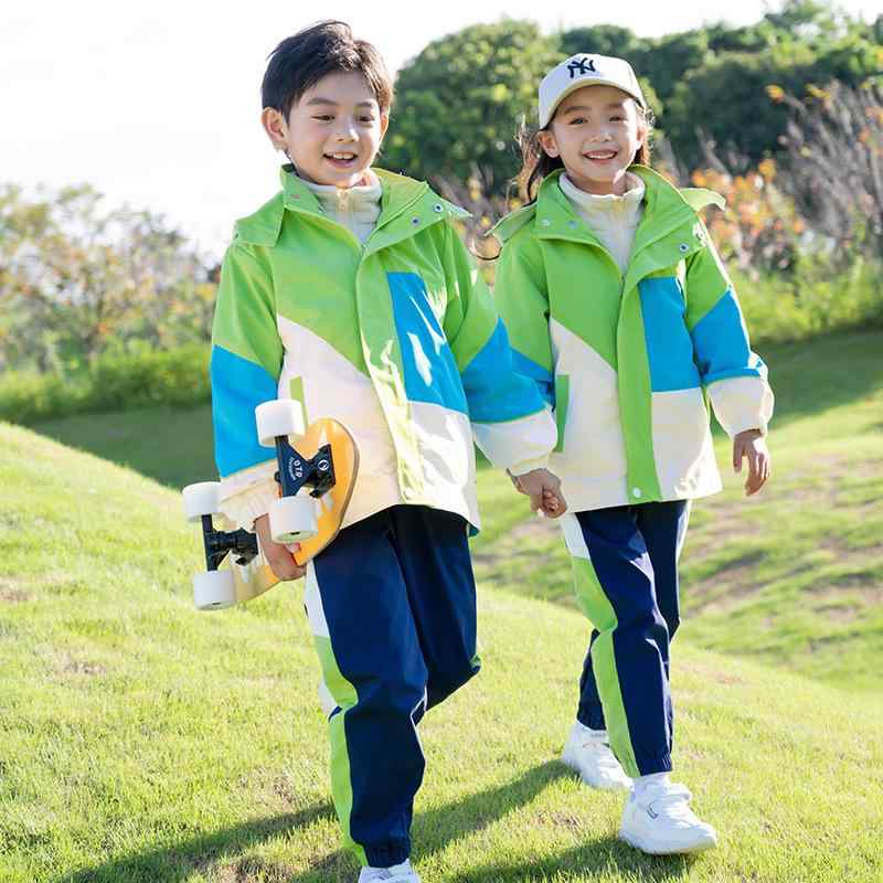 キッズ 赤ちゃん用 校服 園服 仕掛ける 3点 秋冬年月 運動すること服 防風上衣 通学用 伸縮性 軽さ