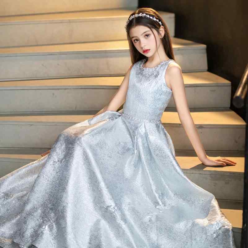 女の子 プリンセスドレス ロング丈 ワンピース 演奏会 発表会 ステージ衣装 上品 ジュニア フォーマル キッズ パーティー用｜バランスケア　店 11,322円