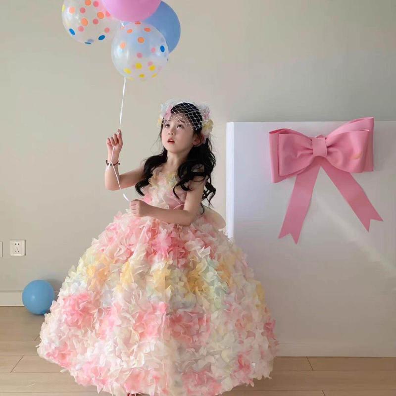 女の子用 プリンセスドレス 結婚式 フラワーガール 誕生日パーティー 司会者 ピアノ演奏会 フォーマルワンピース 高級感 かわいい デザイン 子供服 キッズパーティーウェア