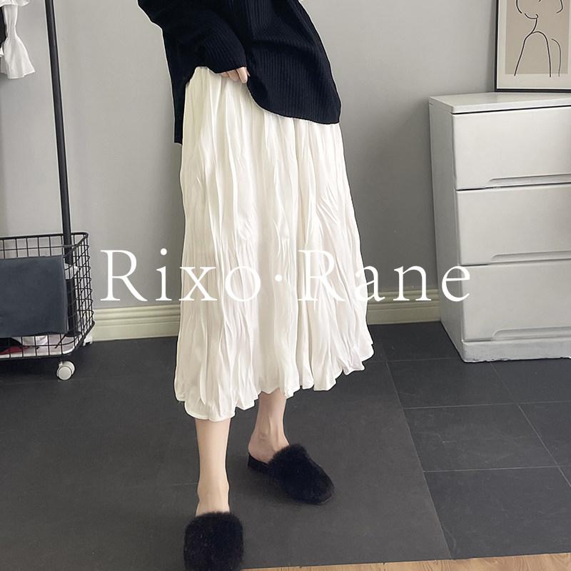 レディース プリーツスカート ホワイト ミディ丈 夏用 高級感 フレアシルエット 軽量 女性用 トップスコーデ 普段使い｜バランスケア　店