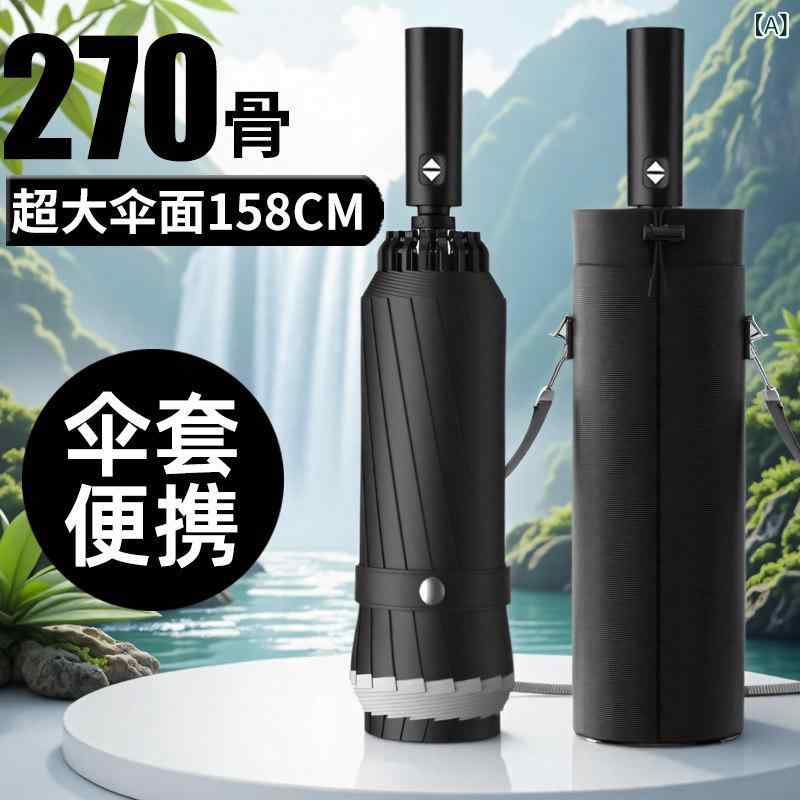 コウモリ傘 自動小銃開閉 逆さま型 大型 二重層 防風 耐風 朦朦たる 一元管理骨 どしゃ降り相応う UVとり捨てる 撥水製造 パウダーコンパクト納める 日常使い走り 傘-バッグ・小物・ブランド雑貨-レディース雨傘