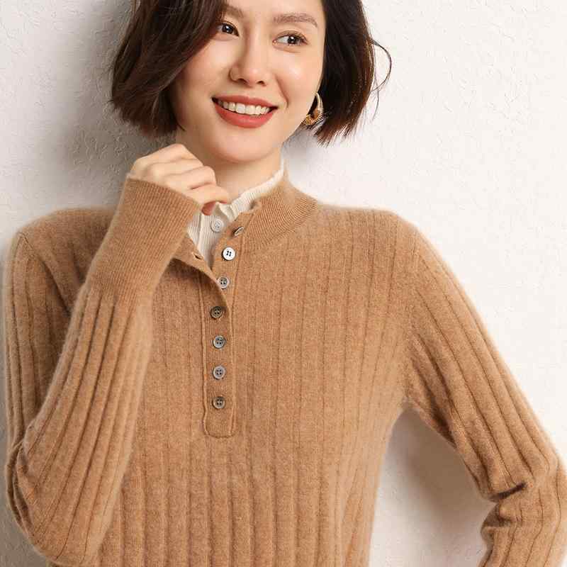 レディース 秋冬 ニットセーター カーディガン セット カシミア素材 ハーフハイネック スリムフィット 上品 若見え コーディネートしやすい 軽量 暖か｜バランスケア　店