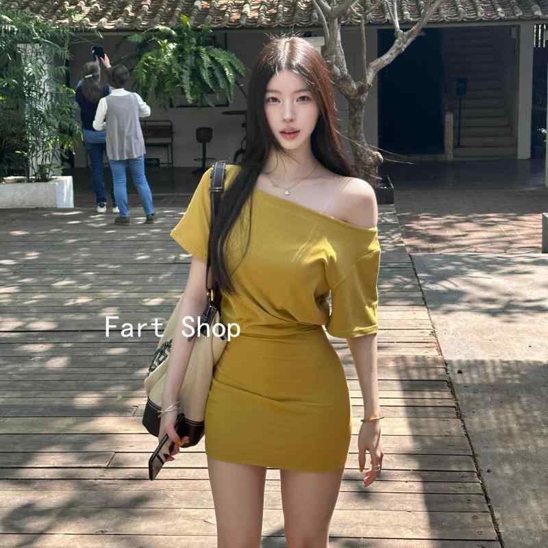 ワンピース レディース 春 流行 オフショルダー ウエストシェイプ ドレス 肩出し デザイン 女性用 軽量 素材 春物 コーディネート かわいい スタイル フェミニン シルエット 日常使い 通勤 デイリー｜バランスケア　店