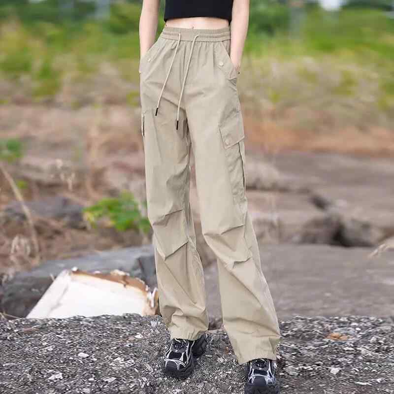 カーゴパンツ レディース 御機嫌酉の方角 引っ切り無い テーパード 夏用 薄っぺら 軽さ アメリカン レトロ 心地よい 付け汁感 運動競技 ボトムス 普段使い走り アウトドア