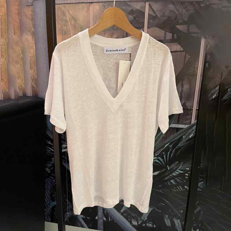 レディース Vネック ゆったり ショートスリーブ コットン 薄手 Tシャツ トップス 春夏 ファッション インナー 普段使い 軽量 ルーズフィット 通勤対応