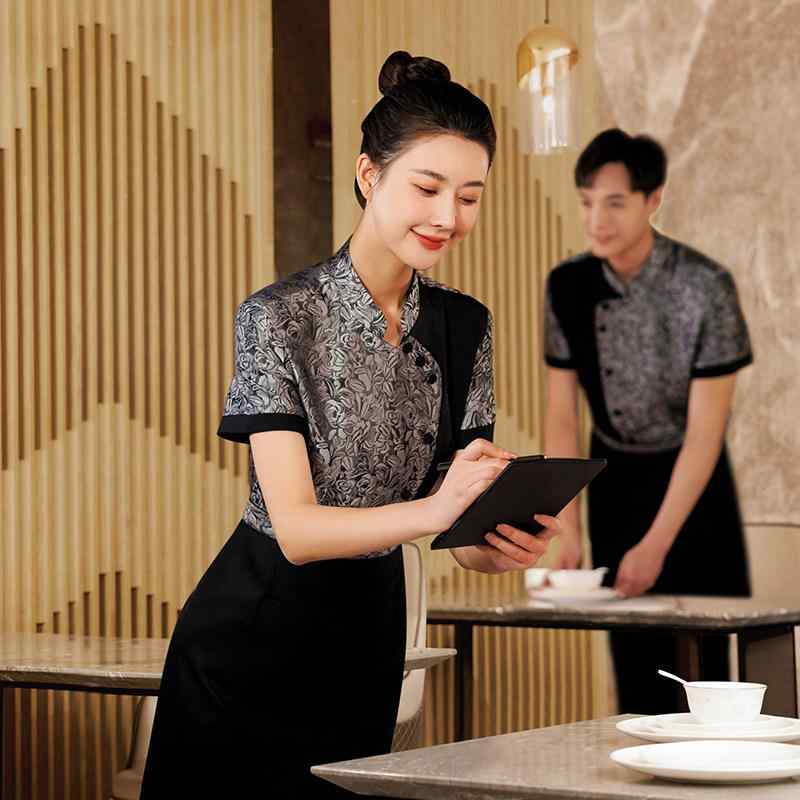 食べ物屋 給仕御召しもの ケータリング やり方服 御勤め着 ポリエステル 原材料 制服 半袖 夏