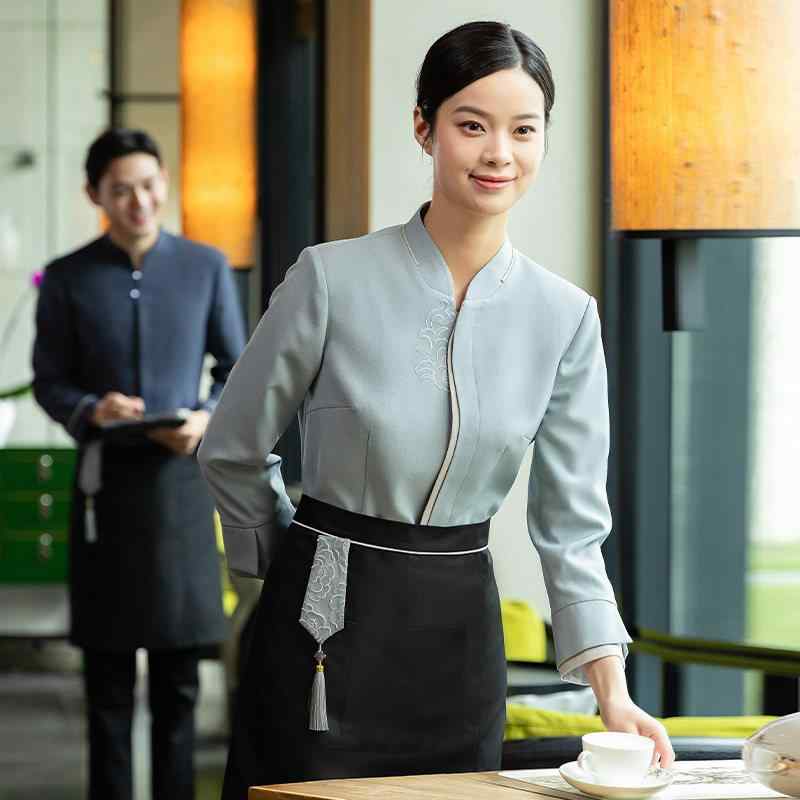 食べ物屋 給仕御召しもの レディース 中華一皿分の料理店 ケータリング やり方服 御勤め着 原材料制服 長袖 秋冬