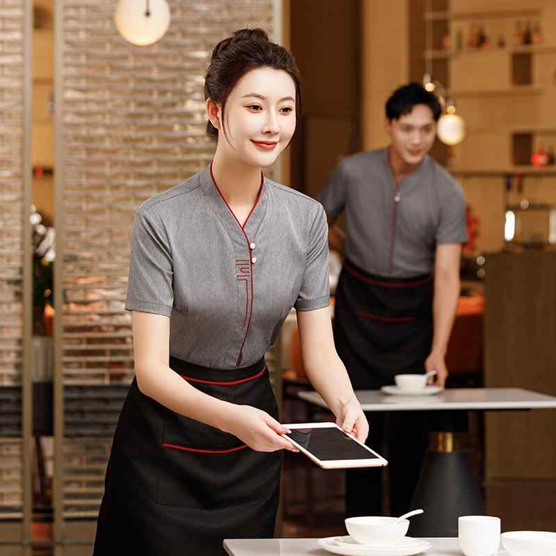 食べ物屋 給仕御召しもの レディース ケータリング 喫茶店 やり方服 御勤め着 原材料制服 半袖 夏