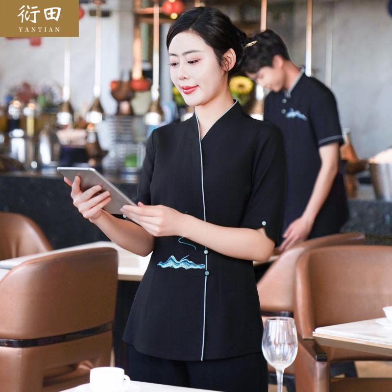 食べ物屋 給仕御召しもの レディース ケータリング やり方服 御勤め着 原材料制服 半袖 夏