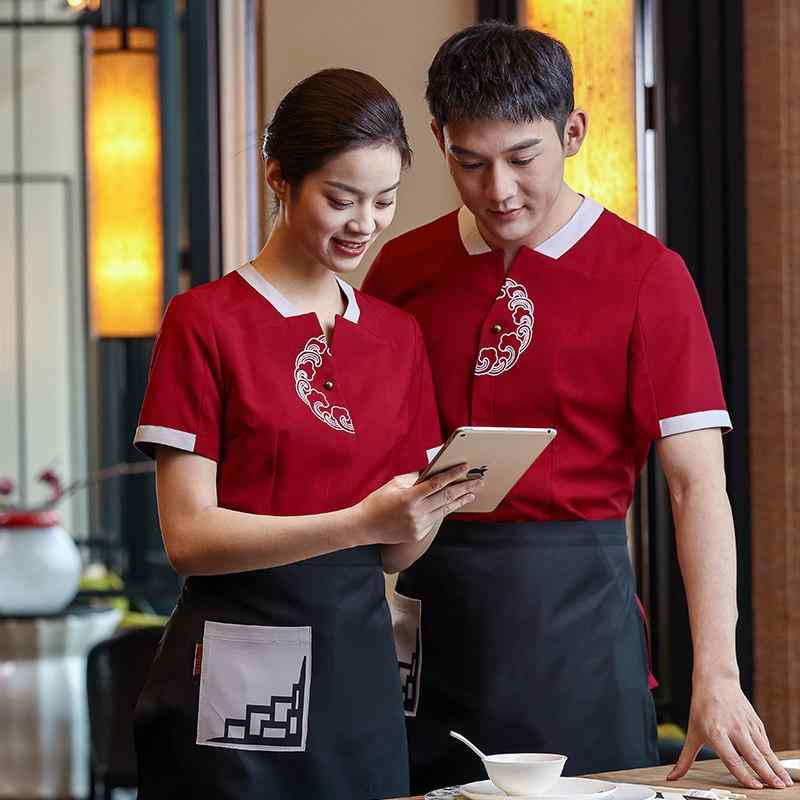 大衆食堂 給仕御召しもの レディース ケータリング 進め方服 働き口着 原材料制服 半袖 夏
