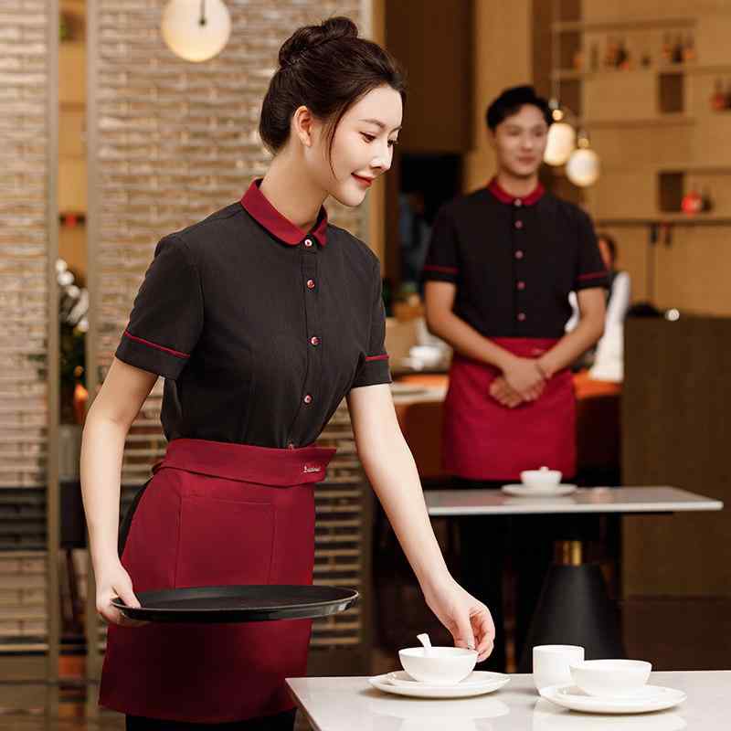 食べ物屋 給仕御召しもの レディース ケータリング 喫茶店 西洋菓子販売店 やり方服 御勤め着 原材料制服 半袖
