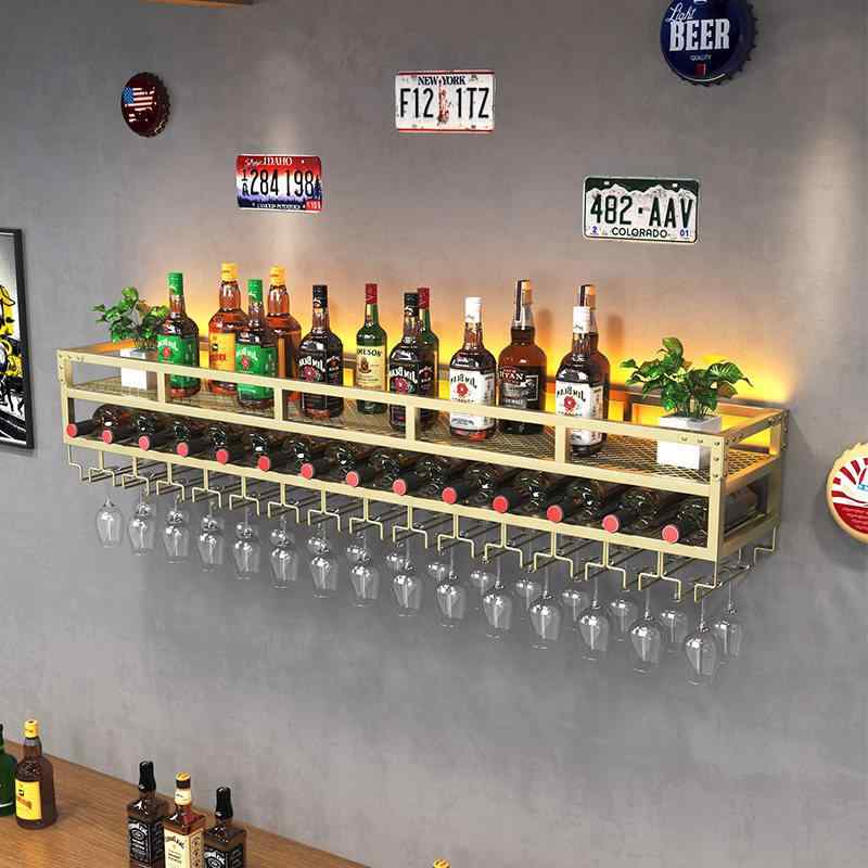 ぶどう酒 瓶 保持者 飾りつけ 吊り下げ水呑み リビングお部屋 優勝杯 水呑み 分かりやすい 今めかしい 片方ゲーム盤 黒いこと ゴールド