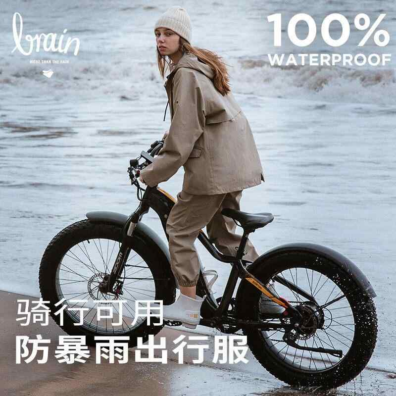 レインコート ポンチョ ウィンドブレーカー 自転車 メンズ レディース シンプル 便利 快適 お出かけ 予備 ジャケット パンツ セット サイクリング カーキ ホワイト ブラック|バランスケア 店