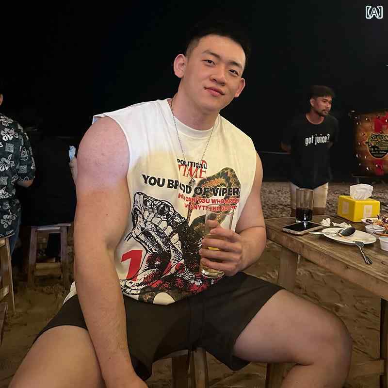 ボア ベスト パイソン アメリカン ストリート レトロ スポーツ フィットネス バスケットボール ノースリーブ 半袖 Tシャツ｜バランスケア　店