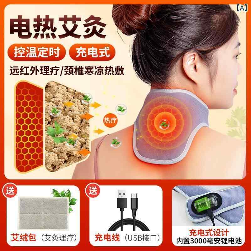 電気 ネックウォーマー 充電式 シンプル 便利 家庭用 快適 ベルト 頚椎 発熱 加熱 温湿布 あたたか 防寒 アーティファクト ブルー ピンク｜バランスケア　店