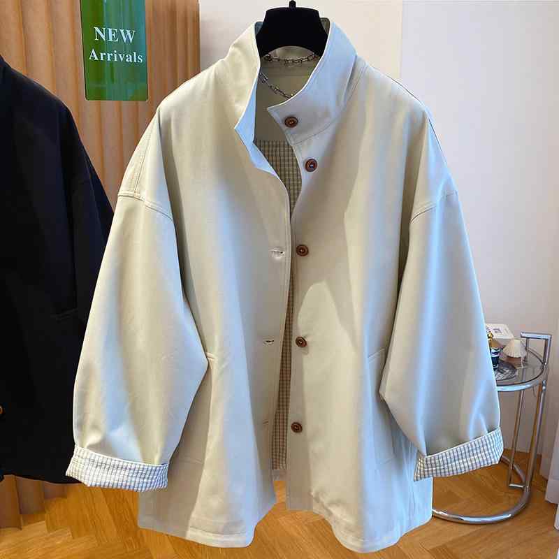 レディース 春秋 ミドル丈 ゆったり リラックスフィット 高見え 上品 立ち襟 スタンドカラー 着回し抜群 トレンチコート スプリングコート ジャケット ブルゾン アウター 羽織り|バランスケア 店