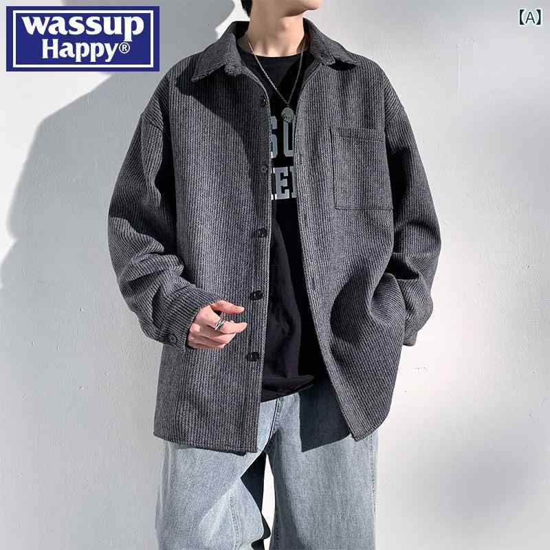 シャツジャケット 薄手 ライトアウター メンズ 男性 トップス 春秋 長袖 カジュアル ファッション WASSUP HAPPY ウール｜バランスケア　店