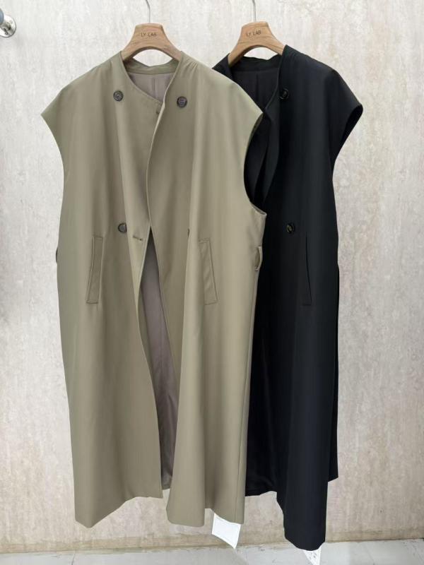 LY LAB 2025年 早春 ノースリーブ ウィンドブレーカージャケット レディース ゆったり 佇まいな 真っただ中 丈 厚地の外套