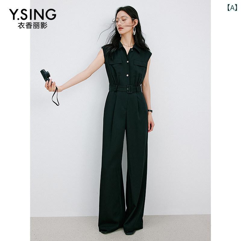 リップル ワンピース レディース ノースリ ワンピ ジャガード レイヤード 重ね着 ブラウン ブラック 黒 春夏 Yixiang Liying ブラック ノースリーブ ジャンプスーツ レディース 2025夏 ゆったり ストレート ワイド レッグ｜バランスケア　店