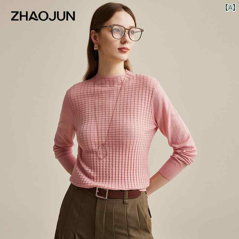 フレンチ衣袂 肋材 ラウンドのど首 心地好い 女子らしい 第一義的 無地 着回し Zhaojun 2025 日月 梳 毛 読み合わせる 柄 羊毛 ティーシャツ レディース 照明ランプ色合い 薄っぺら 度合い輪っか ティーシャツ 無地 編み物
