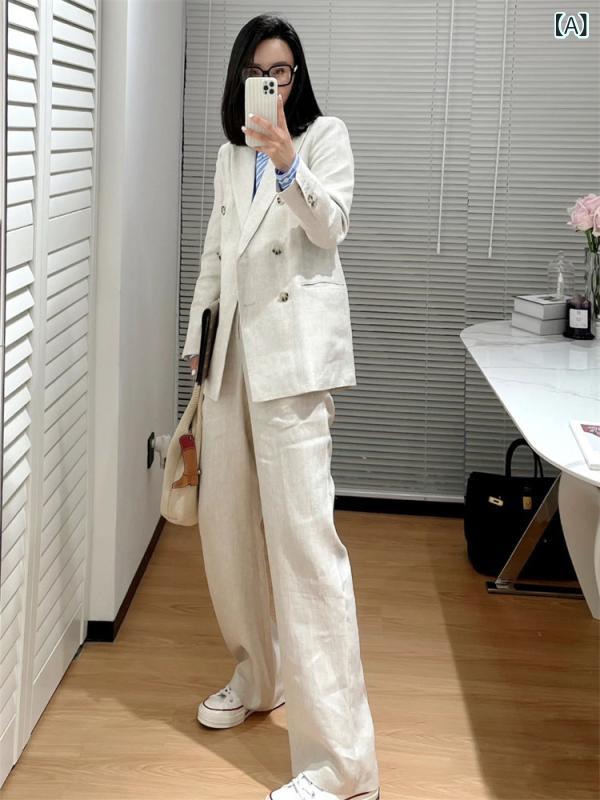 お上さん用 リネン 背広 上衣  2025年 レディース 服  心地よい    好いたらしい  お上さん用 綿織物＆ リネン 背広