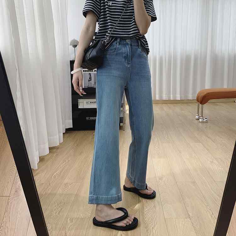 パンツ レディース 九分丈 デニムパンツ ジーンズ ジーパン ズボン ボトムス ハイウエスト フレアパンツ 美脚 脚長効果 ストレッチ 伸縮性 接触冷感 薄手 柔らかい 刺繍 花柄 レース 切り替え 体型カバー 大きいサイズ ゆったり 細見え カジュアル|バランスケア 店