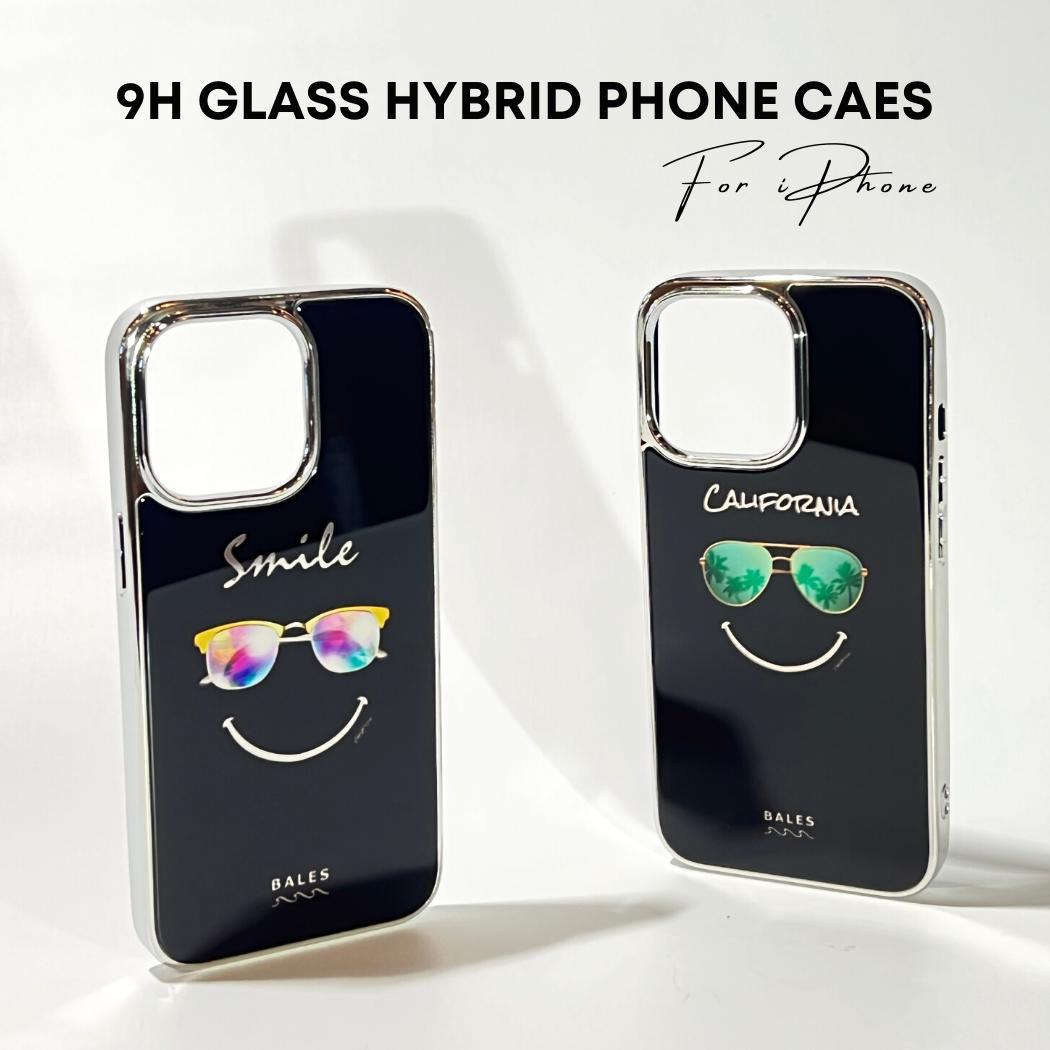 楽天市場】背面 9H製 強化 ガラスケース Black shell iPhone13