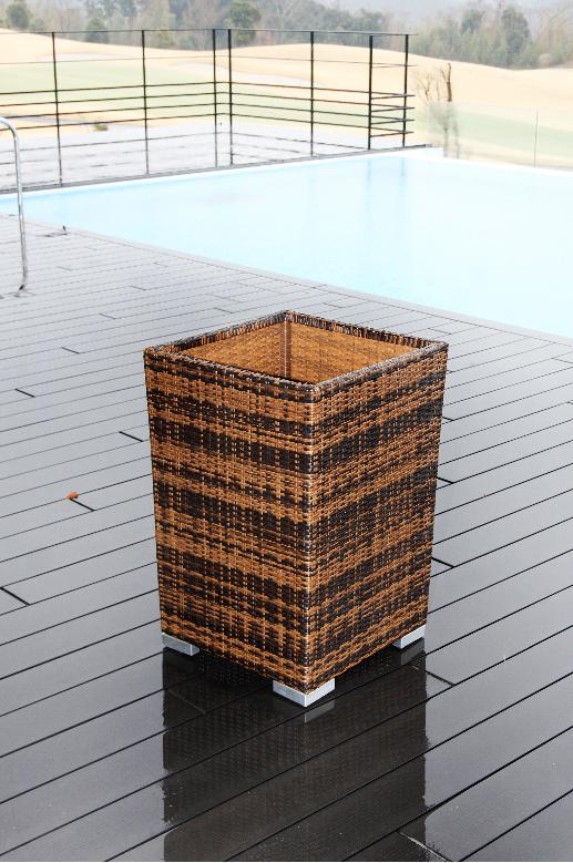 ◆シンセティックラタン・プランターカバー◆50cm角&times;高さ75cm【アジアン植栽・園芸・フラワー植物カバー・ポット・バリプランター】｜BALI＆ALOHASTYLE