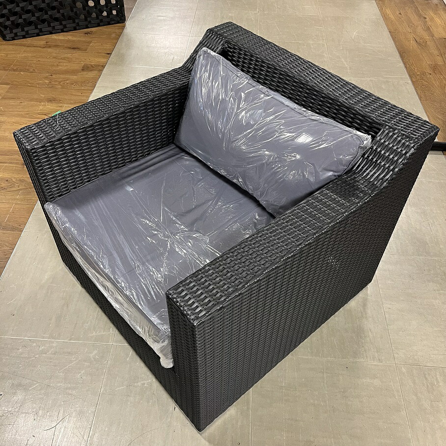 送料無料】◇シンセティックラタン・1人掛けソファ◇ 【アジアン家具
