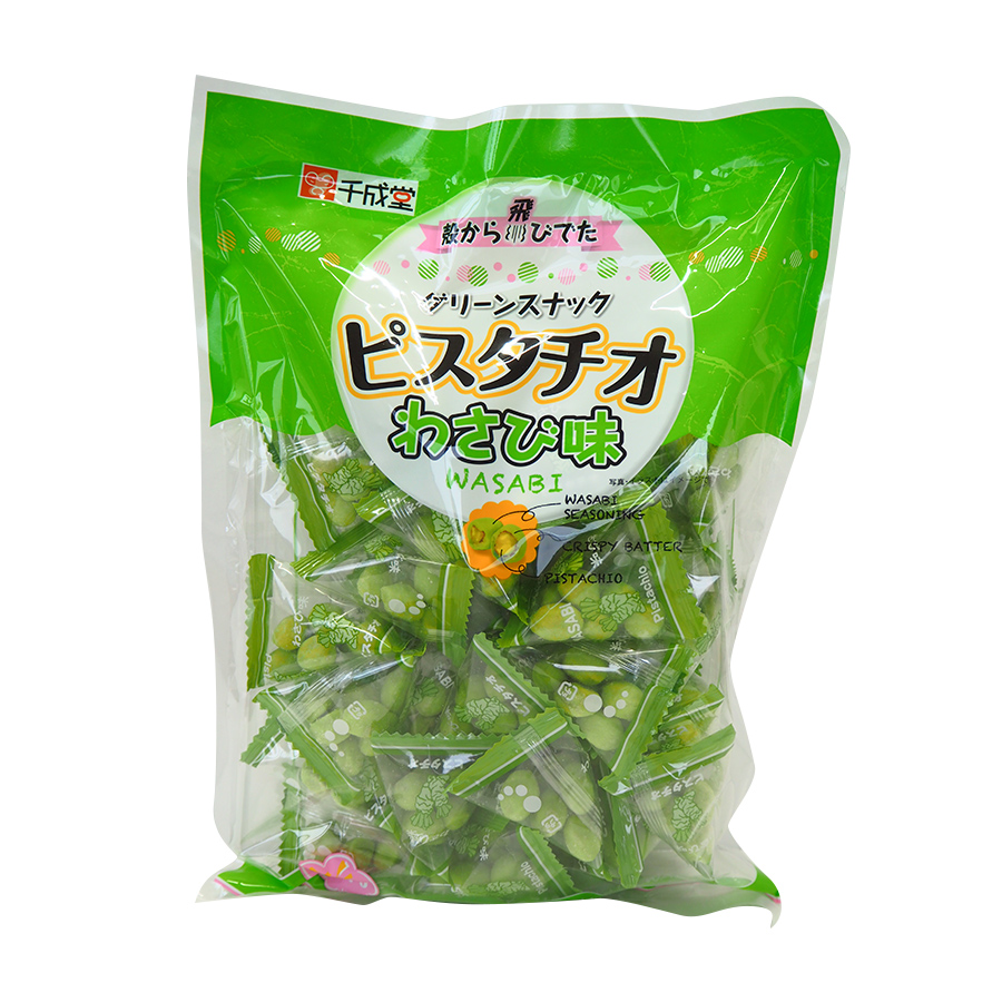 楽天市場 お菓子 グリーンスナック ピスタチオ わさび味 ２４０ｇ ３袋セット おやつやビールのおつまみに 千成堂 わさびピスタチオ 自然派ストアsakura