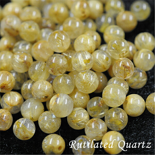 楽天市場】天然石6mm a0626 ルチルクォーツ(針水晶） 石・天然石