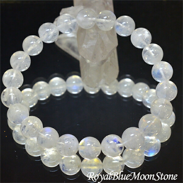 高品質　ムーンストーン　ブレスレット　内径16センチ　8ミリ玉 楽天市場】ロイヤルブルームーンストーン 8.5ミリ 内周約16センチ