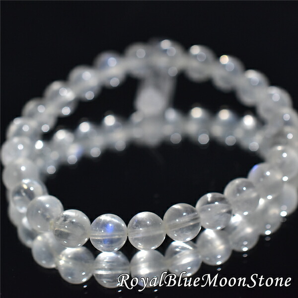 楽天市場】ロイヤルブルームーンストーン 7ミリ 内周約15センチ