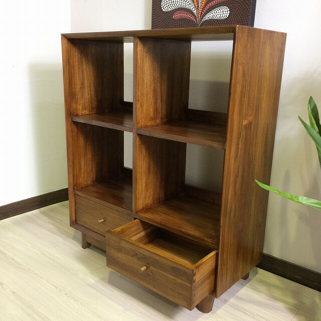 バリ風 アジアン家具 シェルフ棚