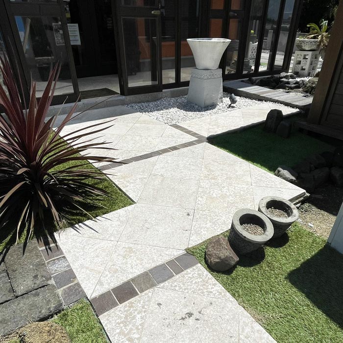 市場 P5倍 ブロック ガーデン アジアン 自然石 敷石 セット シンガラジャ 150 150mm 10個 インテリア 庭 タイル バリ風