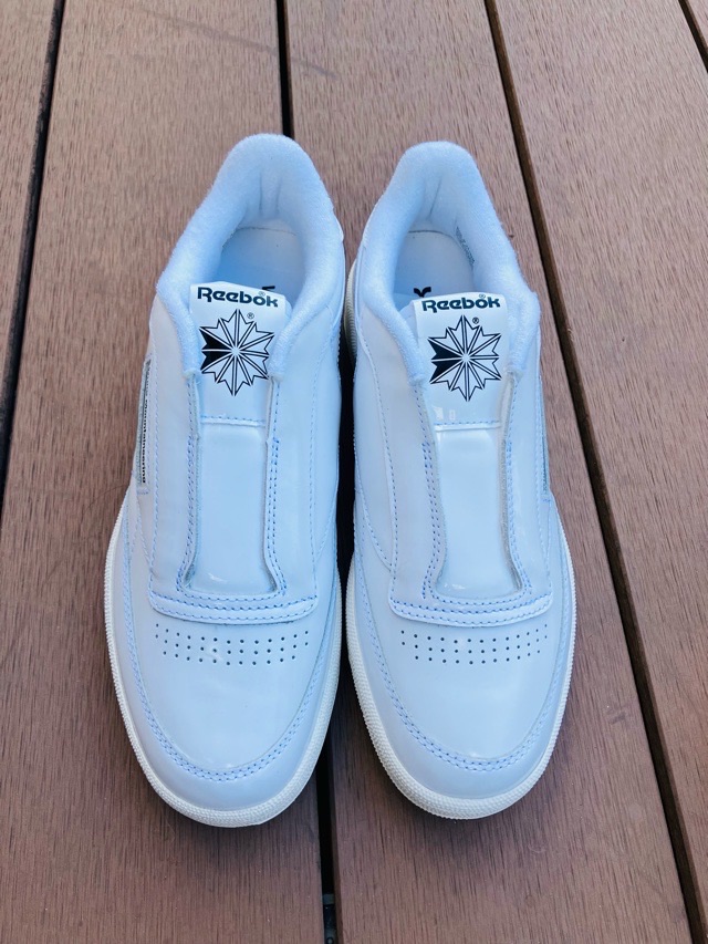 WhiteMountaineering　WM×REEBOK CLUB C 85 VINTAGE SLIP-ON WHITE/ BLACK　WM2473816　ホワイトマウンテニアリング