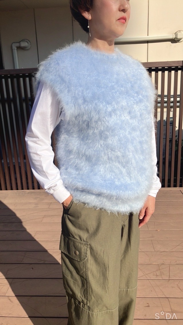 楽天市場】FUC(Fack Up Clothes) ニットベスト モヘア素材 パープル