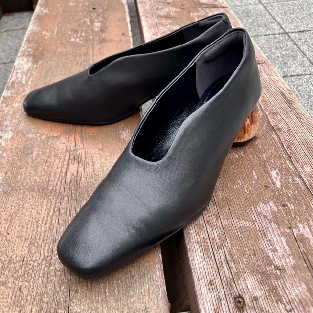 ALM. 読みやすい木材 パンプス  AL110   BLACK  アルム