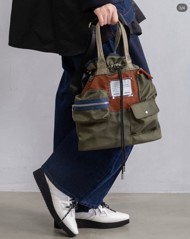 MARECHAL TERRE 　MA-1 2WAY ショルダー バッグ　ZMT261BG038 BLACK (009) / GRAY（015) / KHAKI（047）　マルシャルテル
