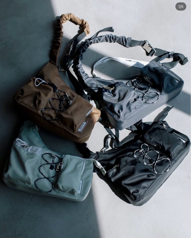 MARECHAL TERRE 　ナイロンタフタ　ZMT261BG763 BLACK (009) / CHACOAL GRAY (017) / LIGHT GREEN (041)　マルシャルテル