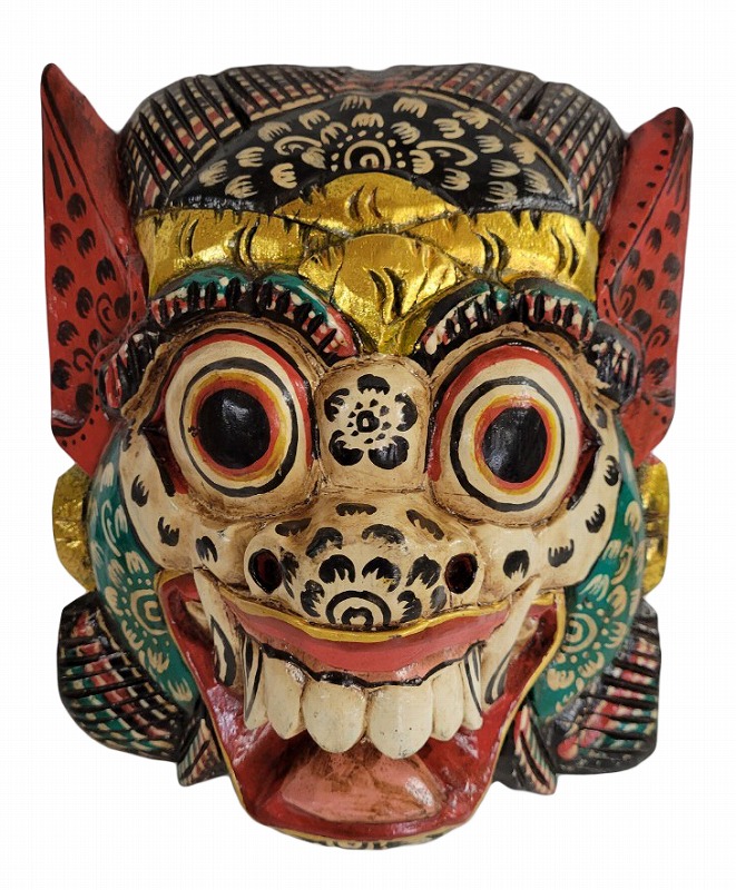 楽天市場】バロンマスク（お面）Mサイズ 赤【バリ・アジアン雑貨バリ