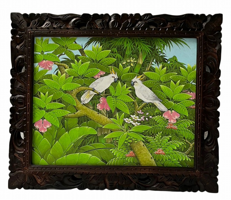 【リゾート風 手描き絵画】バリ、ハワイなどトロピカルな雰囲気の3連絵画 リゾート風 手描き絵画】バリ、ハワイなどトロピカルな雰囲気の3