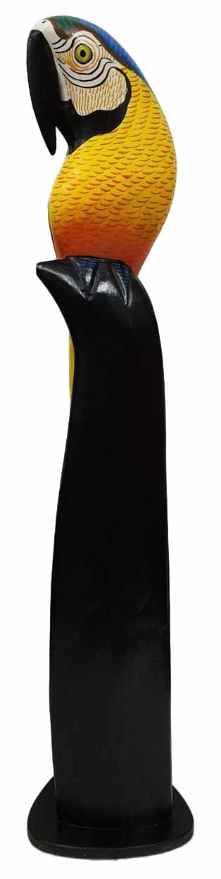 楽天市場】カラフルオウムの木彫り コンゴウインコ リゾートインテリア