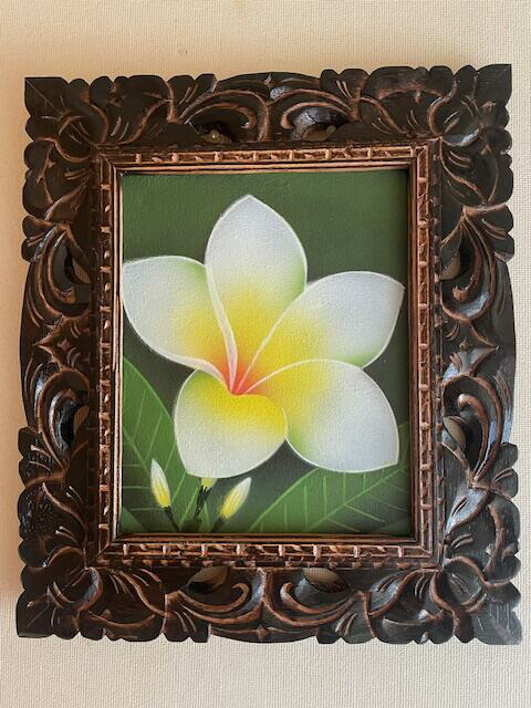 プルメリア　木製フレーム　バリアート 楽天市場】3つの絵でひとつのアートとして完成する プルメリア の 絵画