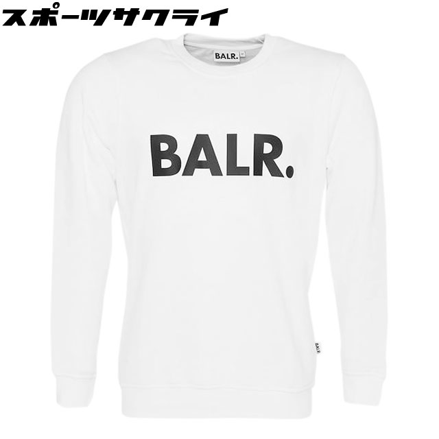 25%OFF! 【BALR./ボーラー】 BRAND STRAIGHT CREWNECK ホワイト スウェット サッカー スポーツ ウェア 【BALANCE STYLE】 B12621022-BRIGHTWHITE|BallClub 店