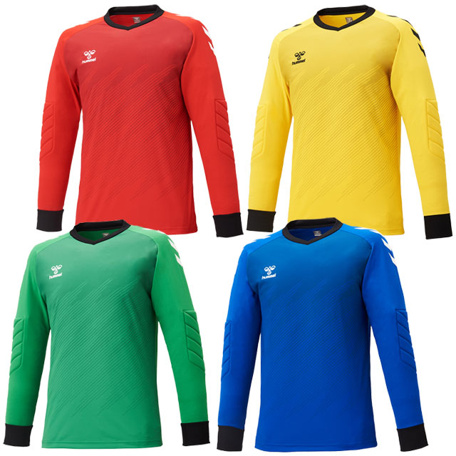 【ヒュンメル】 サッカー フットサル ゴールキーパーシャツ パッド付き ゴールキーパー用品 長袖 シャツ 一般 大人 ジュニア HAK1016