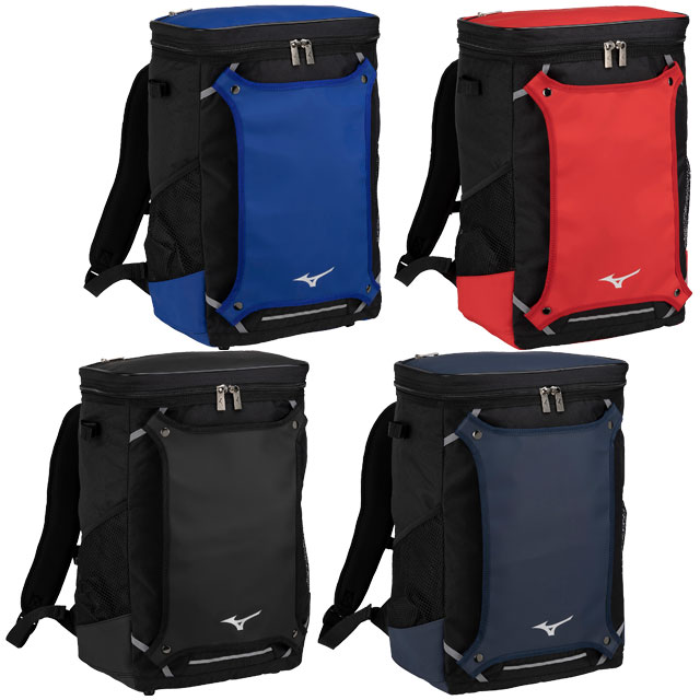 ミズノ 少年用 バックパック M バット収納可能 バッグ スクエア型 約30L 部活 チーム 遠征 旅行 野球 ジュニア 少年 子供 一般 大人 1FJDB021