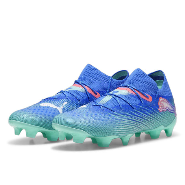 50％OFF！ プーマ サッカースパイク フューチャー 7 アルティメット FG/AG (LONG PILE) ブルーメイジング 天然芝 人工芝 【PUMA2024Q3】 107916-01
