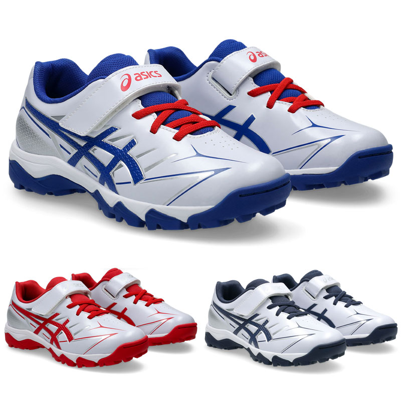 asics スポーツシューズ 白/青/赤 楽天市場】少年用 トレーニングシューズ アシックス アップ